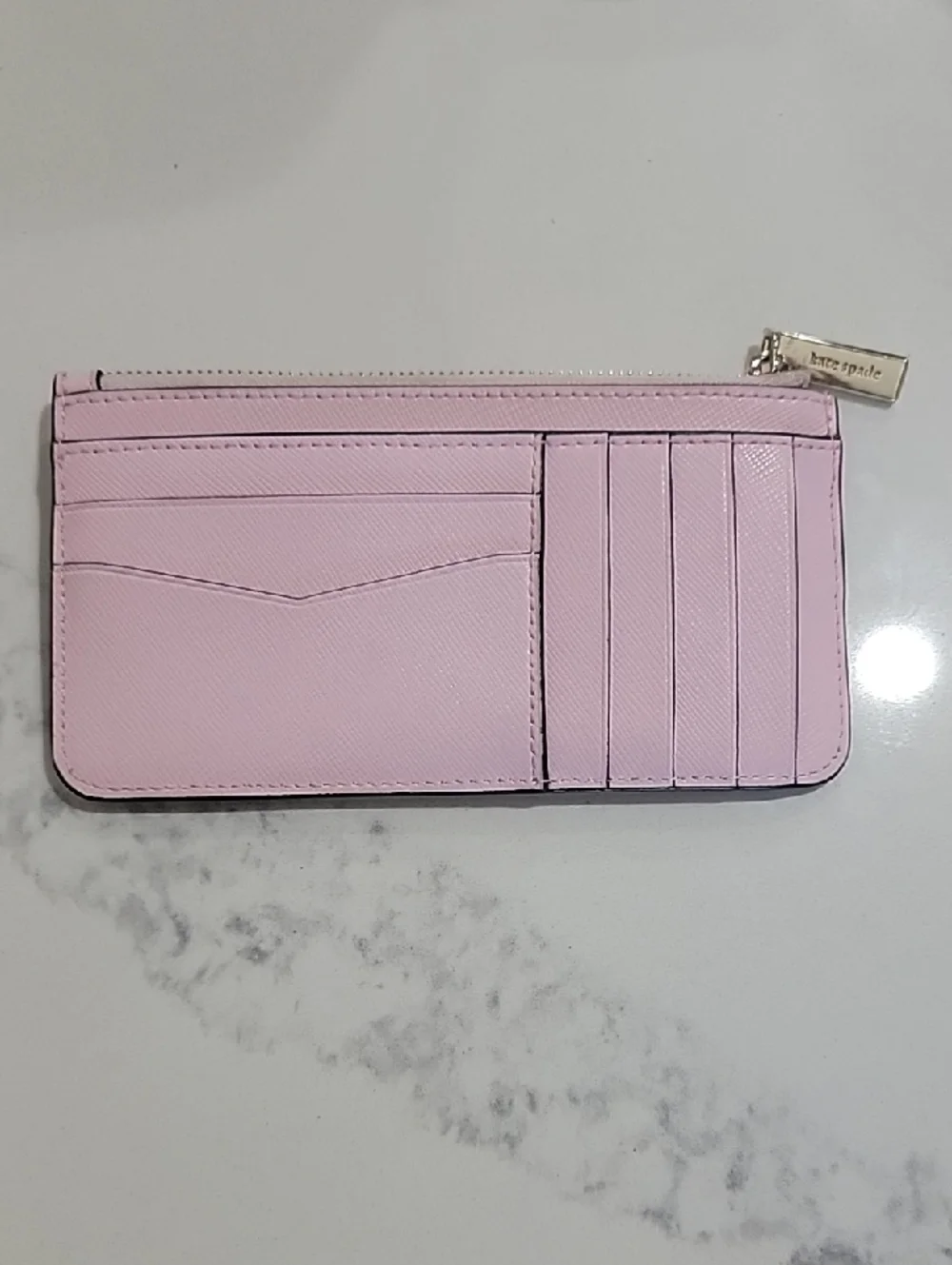 kate spade Pale Pink Pineapple Large Slim Card Holder